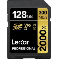 Lexar Professional 2000X Sdxc 128 Gb 10. Klases Uhs-Ii/U3 V90 karte Lsd2000128G-Bnnng  0843367120864