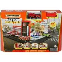 Mattel Zestaw z garażem Matchbox Prawdziwe Przygody Straż Pożarna  Gxp-768693 0887961986457