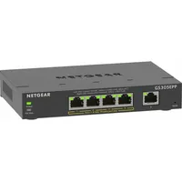 Netgear 5-Port Gigabit Ethernet High-Power Poe Plus Switch Gs305Epp Managed L2/L3 10/100/1000 Power over Black  Gs305Epp-100Pes 606449153194