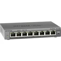 Netgear Gs108E Managed Gigabit Ethernet 10/100/1000 Black  Gs108E-300Pes 606449103403 Siengehub0145