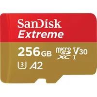 Sandisk Extreme Microsdxc karte 256 Gb 10. Klase Uhs-I/U3 A2 V30 Sdsqxav-256G-Gn6Ma  1854529 0619659188504