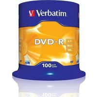Verbatim Dvd-R 16X 4,7 Gb Cake 100 Matt Silver  43549