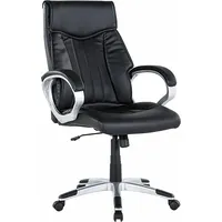 Krzesło biurowe Shumee Fotel biurowy regulowany ekoskóra czarny Triumph  46110 4260580935772