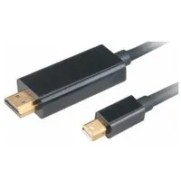 Akasa Displayport Mini  Hdmi kabelis 1,8 M melns Ak-Cbdp19-18Bk  4710614538559