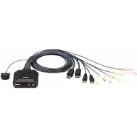 Aten 2-Port Usb Displayport Cable Kvm Switch  Cs22Dp-At 4719264645525 Kvvateprz0001