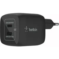 Belkin Charger Dual Wall 45W Usb-C Gan ar Pps Black  Wch011Vfbk 745883844043 Ladbeisic0020