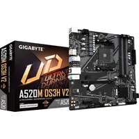 Gigabyte A520M Ds3H V2 Motherboard - Supports Amd Ryzen 5000 Series Am4 Cpus, up to 4733Mhz Ddr4 Oc, Pcie 3.0 x16, Gbe Lan, Usb 3.2 Gen 1  4719331854690