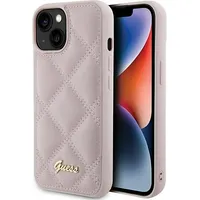 Guess Guhcp15Spsqsqsp iPhone 15 6.1 różowy/pink hardcase Quilted Metal Logo  Gue003103 3666339149741