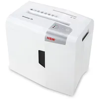 Hsm X5 paper shredder Particle-Cut shredding 58 dB 22 cm Silver, White  1043121 4026631057721 Biuhs1Nis0012