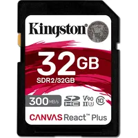 Kingston Canvas React Plus Sdhc karte 32 Gb 10. Klase Uhs-Ii/U3 V90 Sdr2/32 Gb  Sdr2/32Gb 0740617301946