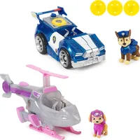 Paw Patrol The Movie, Chase and Skye Action Figure Transforming Vehicle Set, with Toy Car Airplane  Gxp-886398 778988497548