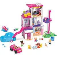 Mattel Mega Bloks Barbie Domek Marzeń Dreamhouse Zestaw klocków Hhm01 p4  194735071333
