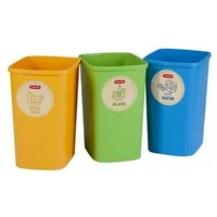 Atkritumu spaiņu bez vāka komplekts  Deco Flip Bin 3X25L zils/zaļš/dzeltens Ke02174-999-13 3253922174411