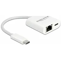 Delock Usb-C adapter Gigabit Lan  Pw - 10/100/1000 Mbps with Power Delivery 65402 Rdua9P59 4043619654024
