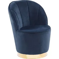 Beliani Blue samta krēsls Alby  221489 4251682241229