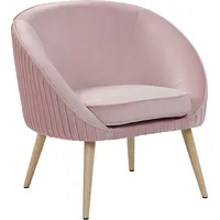 Beliani Pink samta krēsls Tromso  191413 4251682237833