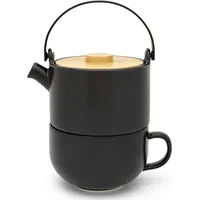Bredemeijer Tea-For-One Umea black with Bamboo lid 142008  8720052004253