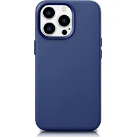iCarer Case Ādas vāciņš dabīgās ādas maciņš iPhone 14 Pro zils Wmi14220706-Bu Saderīgs ar Magsafe  Icr354 6975092685289