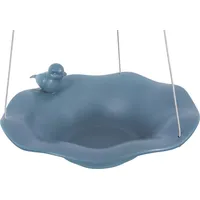 Zolux Keramikas dzirdinātājs/baseins ar putna figūriņu, zili pelēkā krāsā  3336021706582