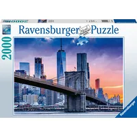 Ravensburger Puzzle 2000 elementów Widok na Manhattan i Most Brooklyn  Gxp-724629 4005556160112