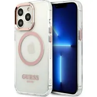 Guess Guhmp13Lhtrmp iPhone 13 Pro / 6,1 różowy/pink hard case Metal Outline Magsafe  Gue002511 3666339057190