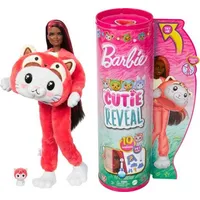 Lalka Barbie Mattel Cutie Reveal Kotek-Panda Czerwona Seria Kostiumy Zwierzaczki Hrk23  0194735178711