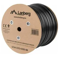 Lanberg Lcu6-21Cu-0305-Bk networking cable Black 305 m Cat6 U/Utp Utp outdoor  5901969421859 Kgwlaesic0028