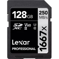 Lexar memory card Sdxc 128Gb Professional 1667X Uhs-Ii U3 V60  Lsd128Cb1667 843367114801 173099