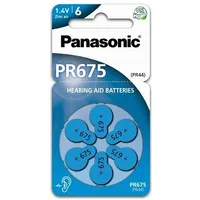 Panasonic Dzirdes aparāta baterija 675 10 gab.  Pr-675/6Lb