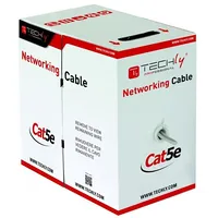 Techly Cable installation Cat5E Utp 4X2 wire Cca 305M gray  Akteyts00303591 8057685303591 303591