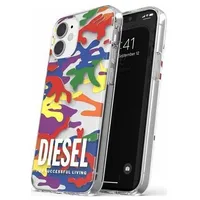 Diesel Clear Case Pride Camo Aop Iphone 12 Mini Wielobarwny standard  8718846088879