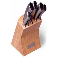 Kamille Zestaw noży 5 sztuk w bloku drewnianym Km-5130  5902539651188