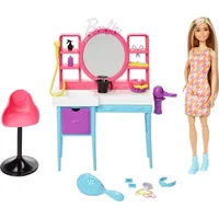 Lalka Barbie Mattel Totally Hair Salon fryzjerski Hkv00  0194735108268