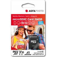 Agfaphoto Agfa Microsd Microsdxc karte 64 Gb 10. Klase Uhs-I/U1 V10 Sb6032  4250255102370