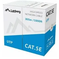 Lanberg Lan Utp Cable 100Mb/S 305M Wire Cca Yellow  Lcu5-10Cc-0305-Y 5901969427639 Kgwlaesic0040