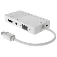 Microconnect Displayport Mini Av adapteris  Hdmi D-Sub Vga Dvi balts Mdpdvihdmivgaaa 5712505702321
