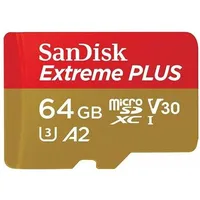 Sandisk Extreme Plus Microsdxc karte 64 Gb 10. Klase Uhs-I/U3 A2 V30 Sdsqxbz-064G-Gn6Ma  0619659169473