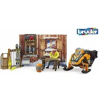 Winter house with a snowmobile and accessories  63102 4001702631024