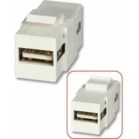Lindy Usb A Double Female keystone module for wall boxes - 60553  4002888605533