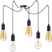 Lampa wisząca Orno Lino lampa wisząca, moc max. 5X60W, E27, czarna  5904988905591