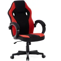 Fotel Sense7 Prism materiałowy czarno-czerwony  5902659843524