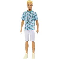 Lalka Barbie Mattel Ken Fashionistas 211 z blond włosami, w koszulce kaktusami Hjt10  0194735094059