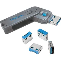 Logilink Usb porta slēdzene 4 gab ar atslēgu Au0043  4052792045123