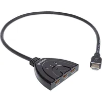 Manhattan 1080P 3-Port Hdmi-Switch integriertes Kabel sw  207843 0766623207843
