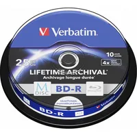 Verbatim Bd-R 25 Gb, 4 X 10 Gab. Verdvd45118  023942438250