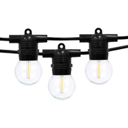Āra virtene Led lampiņas 10 m Glow melna krāsa