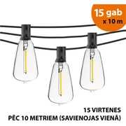 Āra virtene Led lampiņas 150 m Retro