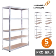 Noliktavas plaukts 180X90X45 Pro 5 gab.