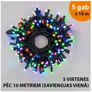 Āra un iekštelpu virtene Led apgaismojums 50 m Proled Rgb