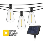 Āra virtene ar saules baterijām Led Retro